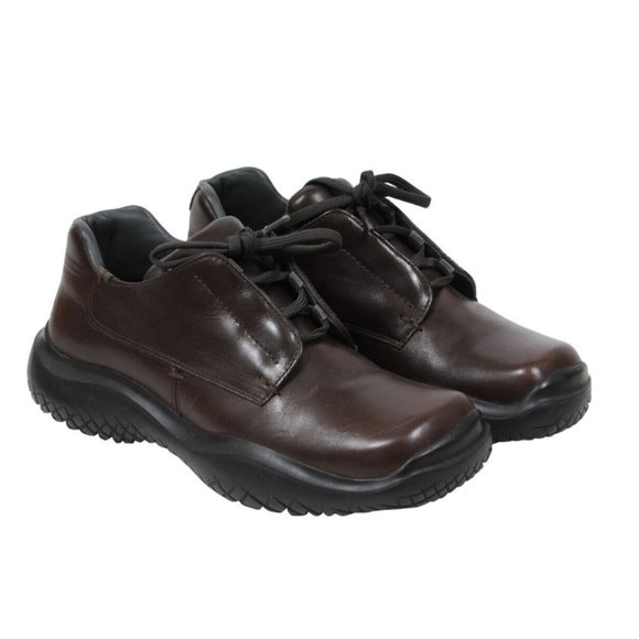 Prada Mens Vintage Chunky Derby US 7 UK 6 Brown Leather AW99 Vibram Square Toe - Picture 1 of 11